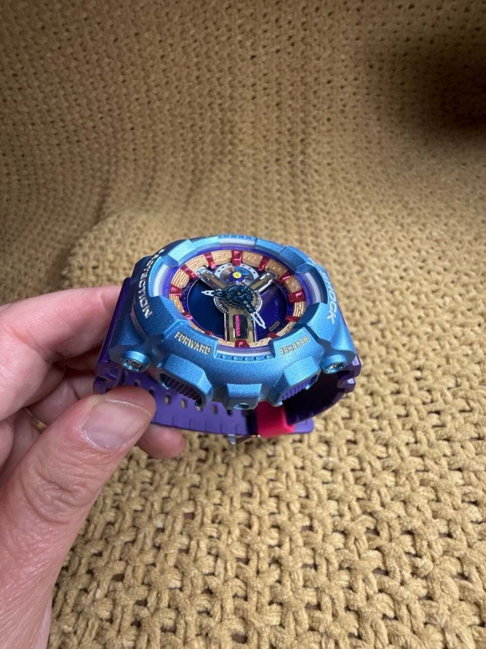 Casio G-Shock GMA-S110HC Analog-Digital Watch Blue and Purple - Picture 9 of 12